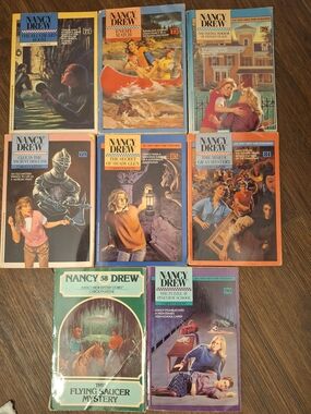 Nancy Drew Mystery Books - Set of Vintage Paperback Covers